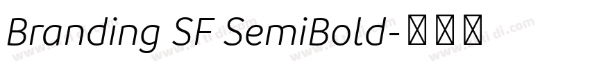 Branding SF SemiBold字体转换